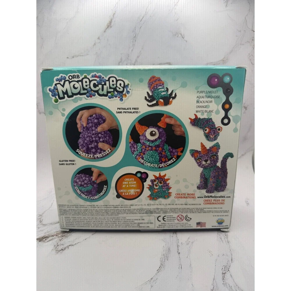 Orb Molecules Caticorn Building Kit Reusable Bonding Spheres Purple Aqua 5+‎ NEW